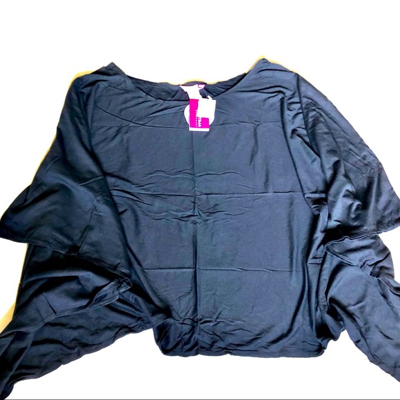 NWT Black Swim Cover Poncho by Cia Maritima - Picture 1 of 8